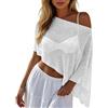 Generico Copricostume Donna Mare - Camicia Lunga Estiva Cotone Camicetta Scollo a V Copri Costume Da Spiaggia Sciolti Casual Bikini Cover Up Per Crociera Vacanze Tropicali E Giornate In Vacanza Al Foto