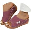 Generico Scarpe Donna Estive, Ciabatte Donna Estive Ortopediche Sandali Pelle Anatomiche Eleganti, Zeppa Antiscivolo Supporto Arco per Casa e Spiaggia Scarpe Trekking Pantofole36