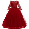 Generico Vestito Elegante da Ragazza Festa Cerimonia Matrimonio Damigella Donna Sposa Prima Comunione Battesimo Carnevale Cocktail Ballerina Prom Abiti Lunghi per Bambini Bambina Fiore Ragazze Vestito Costume