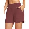 baleaf Pantaloncini da Bagno Donna con Fodera Costume da Nuoto Vita Alta Controllo della Pancia Costumi da Bagno Mare Tankini Shorts Vino M
