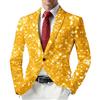 RUMAOZIA Giacca con glitter da uomo e giacca da uomo con paillette, con paillette, lucida, smoking party, carnevale, costume anni '80