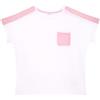 YAMAMAY Maglia Pigiama Donna Girocollo con Maniche Corte, Bianco