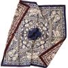 Prettystern foulard doubleface lana-seta 65 cm - sciarpa di seta stampata, bandana unisex per donna & uomo, primavera & autunno, blu rosso SW14
