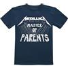 Metallica Kids - Master of Parents Unisex T-Shirt Blu Navy 100% Cotone