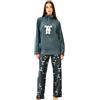 Infiore Pigiama Donna Pile Effetto Coral - Pigiama Donna Invernale Felpato e Morbido Pile (3006 PLA, XL)