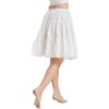 BEAUTELICATE Sottogonna Donna Cotone Corta Lunga Antistatico Retro Sottoveste con Pizzo Mezza Gonna per Abiti (Avorio - 55cm, S)