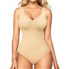 Gotoly Body Contenitivo Modellante Donna Shapewear Bodysuit Guaina Contenitiva Intimo Snellente Pancia Piatta Dimagrante Shaping Shaper Spallino Regolabile (Beige, XXL)