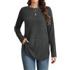 Enmain Maglioni Donna Invernale Elegante Manica Lunga Felpa Leggera Girocollo Maglia Lunga Donna per Leggings Pullover Taglie Forti Loose