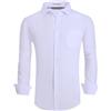 Alex Vando Camicia elegante da uomo senza pieghe, vestibilità regolare, elasticizzata a 4 vie, con bottoni button down, Bianco solido., L