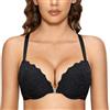DOBREVA Donna Reggiseno Push Up Apertura Frontale Nero 4D