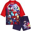 Get Trend Marvel Spidey Costume Piscina Bambino 2 Pz Costumi Mare Pantaloncini da Bagno e Maglietta per Nuoto Spiaggia Viaggio (4-5 Anni, Blu Navy Spidey)