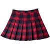 Black Sugar Donna Ragazza Gonna Corta Rosso Blu Scozzese Plaid Rosso Blu Nero Bianco Pieghettato Zip Cotone Resistente Lana Spessa Lacci Gotico Punk Di Buona Qualità