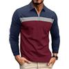 Ryehack Polo Uomo 1/4 Zip Casual Top Manica Lunga Maglietta Raglan Cotone Camicia Golf Regular Fit S-3XL