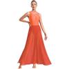 Freebily Vestito da Balletto Ballo Lirico Contemporaneo Donna Vestito da Danza Classica Moderna Gonna Lunga Costume da Ballo Latino Americano Tango Dancewear Performance