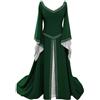 YUDATPG Abito medievale svasato a maniche lunghe rinascimentale abito da donna chemise contadina costume di Halloween fata abito gotico camicia da notte vestire