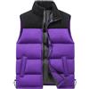 Generico Gilet Uomo Piumino Smanicato Trapuntato - Giubbotto Imbottito Invernale e Cappotto Caldo Puffer a Taglie Forti Oversize, Elegante e Casual, Leggero Senza Maniche con Cerniera