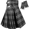 H Highland Redstone Kilt da Uomo Tradizionale Scozzese Scozzese, 4,5 m, 473 g, in Lana acrilica di Alta qualità