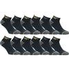 Caterpillar 12 Paia Calzini Sneaker Lavoro Lunghezza Caviglia - Rinforzo Punta Tallone - Supporto Arco Plantare - Cotone (Blu, 39-42)