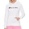 Champion Felpa con cappuccio bianca da donna con cappuccio, bianco, M