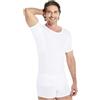 FINN Maglia Intima Anti-Sudore Uomo con Collo Rotondo e Assorbenti Ascellari Contro Sudorazione Eccessiva - Protezione Garantita Contro Le Macchie di Sudore e i Cattivi odori Bianco XL