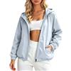 Generico Giacca Antivento Donna Estiva - Leggera E Impermeabile Da Corsa Con Cappuccio Zip Traspirante Per Fitness Jogging Yoga Outdoor Sport Tempo Libero Escursionismo Bici Viaggi Primavera Autunno