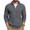COOFANDY Maglione con Zip Uomo Pullover Invernale Maglione da Maglia Sweater Casual Regular Fit Maglioncino Firmato