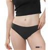 mymonthlys Lea - Slip per periodo, comodo, senza cuciture, a prova di perdite, 1,5 mm, sottile e traspirante, lavabile secondo lo standard Öko-Tex 100, nero/S-XL