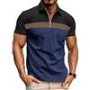 Ryehack Polo Uomo 1/4 Zip Casual Top Manica Corta Maglietta Raglan Cotone Camicia Golf Regular Fit S-3XL