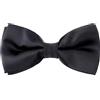 Kajeer Papillon in seta per bambini e ragazzi - Papillon regolabili per pre-cravatta per foto di matrimonio di compleanno di bambini piccoli (Nero)