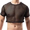 YUFEIDA Uomo Fishnet Undershirts Top Sexy Mini Half Tank Tops Vedere Attraverso T-Shirt Colture Undershirts per Uomo