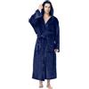 Generisch Accappatoio da uomo con cappuccio, in spugna, lungo, morbido, in cotone, per sauna, kimono con cappuccio, taglie grandi, in spugna, Bu2, XXXXL