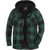 JACKETOWN Giacca Uomo in Pile Con Cappuccio Camicia in Flanella a Quadri Giacca Intermedia Calda E Imbottita Giacca Casual Con Tasche Ideale per Autunno E Inverno
