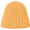 CLASSE77 - Cappello in Lana con Fantasia di Cucitura a Treccia - Berretto in Maglia Artigianale - Made in Italy (IT, Testo, Taglia Unica, Arancione)