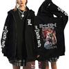 KeepRock Death Note Anime Felpa con Cappuccio con Cerniera Unisex Casual L-Lawliet Stampato Zip Felpa Y2k Giacca