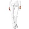 ADAR Medical Uniforms Adar Universal Divise Sanitarie Donna - Pantaloni a Gamba Dritta con Cordoncino per Camice - 510 - White - M