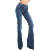 Toocool Jeans Donna Pantaloni Campana Zampa Elefante Flare Pantaloni Elasticizzati Vita Alta KM3560 [Blu,XL]