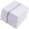 Namaste Trends Fazzoletti da uomo in 100% cotone, 40,6 x 40,6 cm, fazzoletti quadrati tascabili per matrimoni, affari o uso quotidiano, Design bianco 3, 16 x 16 inches