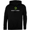 Pinitotee Hack The Box Felpa con Cappuccio Regolare Unisex Nera