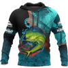 famesale Felpe con Cappuccio da Uomo Pesce d'Acqua salata Stampato in 3D Autunno Inverno Tute Felpa con Cappuccio Allentata Casual
