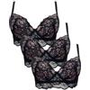 Coconuda Confezione da 3 Reggiseni Peonia Nero 5