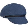 Seeberger Berretto Newsboy Uni Fine Cord Donna - cap Berretti con Visiera Visiera, Fodera Autunno/Inverno Inverno - Taglia Unica Blu