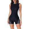 Vuncio Costumi da Bagno Intero Donna con Pantaloncini Modellante Taglia Forte Costume Intero Donna Contenitivo Morbidi Comode Sportivi Mare Spiaggia Piscina Monokini