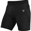 RDX Compressione Pantaloncini, Uomo MMA Boxe Termici Sudore Pugilato Shorts Palestra Muay Thai Kick Boxing, Base Layer Boxe Shorts per la Arti Marziali Grappling Fitness Sport Palestra Sportivi Nero