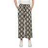 DENIMFY Palazzo - Pantaloni estivi da donna, vestibilità larga, taglia DFKate, pantaloni estivi leggeri, lunghezza alla caviglia, vita elasticizzata, tinta unita, motivo 100% viscosa, verde, bianco,