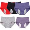 JuanNest Slip Incontinenza Urinaria Donna Lavabile, Washable Women's Anti-Urine Leakage Panties, Mutande Assorbenti Donna 5 Pack Biancheria Intima Lavabile Per Incontinenza Urinaria Femminile C,3XL(75-85KG)