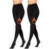 Merry Style 2 Paia Collant Termici Donna Foderati Invernali Caldi e Colorati - Leggings Outdoor MS-ATX-442 (Nero/Nero, XL-XXL)