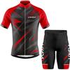Lixada Tuta da Bicicletta MTB Estiva da Uomo Traspirante Asciugatura Veloce Manica Corta e Pantaloncini Imbottiti Maglia da Ciclismo, S-2XL