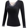 Kobilee Maglietta Termica Donna Lana Merinos Calda Intimo Termico Bianca Elastica Sottogiacca Invernale Dolcevita Maglie Sportiva Manica Lunga Maglia Termica Maglietta Termica Scollo a V