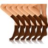 sesto senso Donna Calzino Microfibra Calze Seta Corto 6 Paia 40 Den Caffe 6x1pack