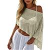 Generico Copricostume Donna Mare - Camicia Lunga Estiva Cotone Camicetta Scollo a V Copri Costume Da Spiaggia Sciolti Casual Bikini Cover Up Per Crociera Vacanze Tropicali E Giornate In Vacanza Al Foto